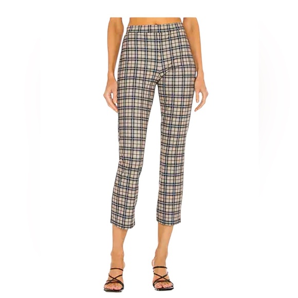Sanctuary Carnaby Kick Crop Pant Tucson Plaid Elastic Waistband Stretch 1X - Picture 1 of 8